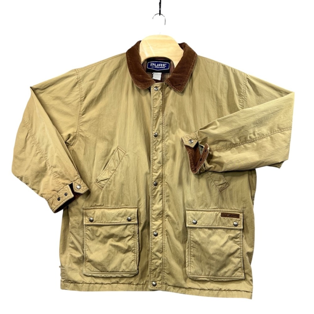 Vintage Pure Polaris Barn Chore Jacket No Sz tag Corduroy Collar/Cuffs Worn Look